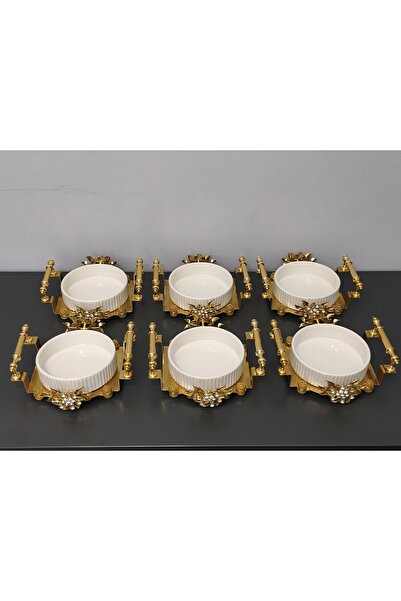 PARILTI HOME COLLECTİON 6-Piece Round Porcelain Presentation Bowl & Breakfast...