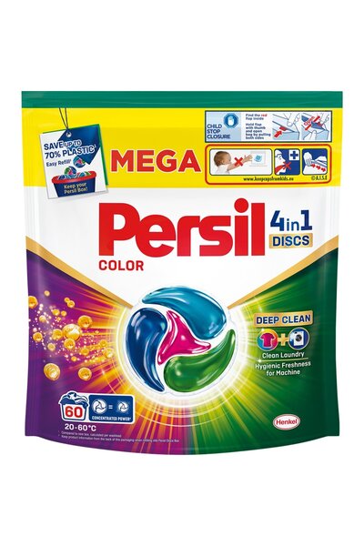 Persil Detergent de rufe colorat sub formă de discuri 4 în 1, 60 de spălări