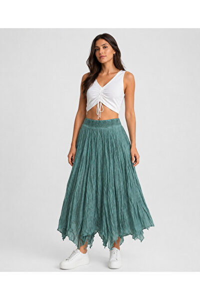 Sibel Günay Butik Fusta de vară casual, 100% bumbac, căptușită, pentru femei,...