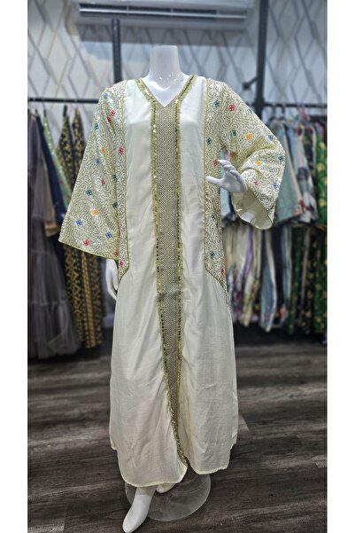 Shams Fashion جلابية استقبال عصرية بنقوش ترتر على الكم