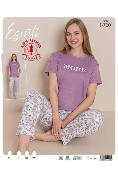 ars moda ışığı Women's Pajama Set Kumuş Esinti Lilac Color