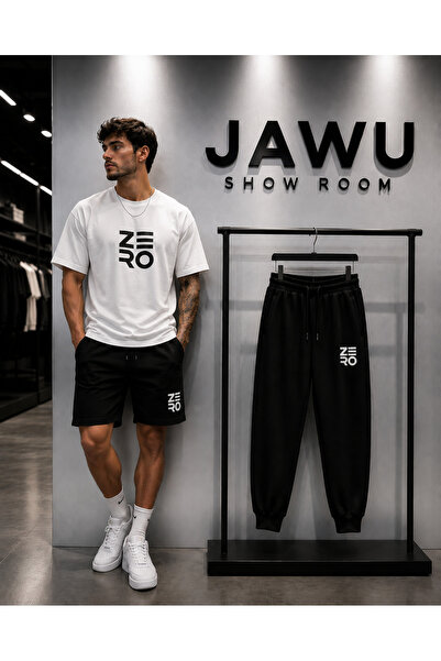 JAWÜ STYLE ZERO Σετ με στάμπα, μεγάλου μεγέθους, από βαμβακερό ύφασμα (Μπλουζ...