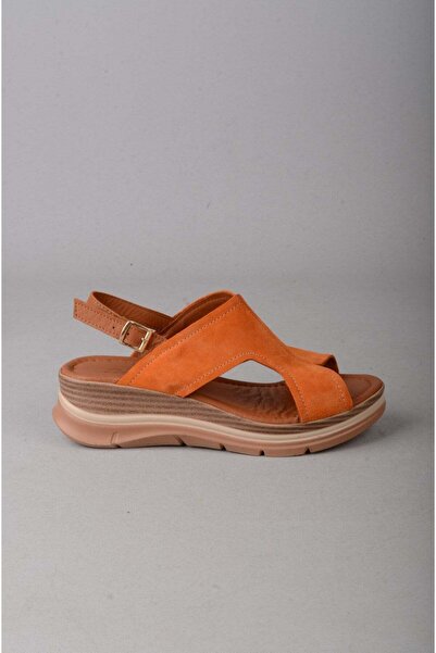 SEÇ KUNDURA Seç 8059 Genuine Leather Padded Heel Sandals (Heel Height: 4.5cm)...