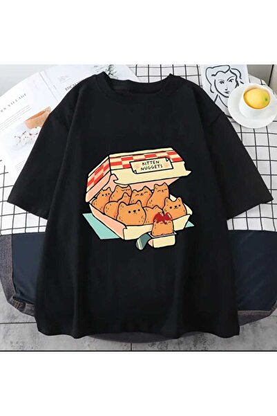 JENOLAN Slatki nuggeti Štampano Oversize kroj Ležerni dečko T-shirt