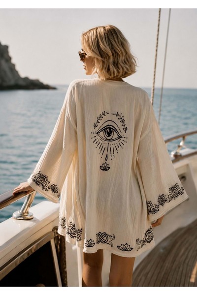 ibeeka Pareo / Kimono Boem cu Ochiul Rău, Stil Natural - In