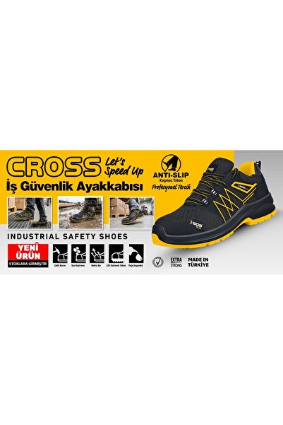 İBTAŞ SGS No:43 Cross S1 Çelik Burunlu Spor İş Ayakkabısı - Ergonomik - Antistatik - Su Geçirmez - Nefes A