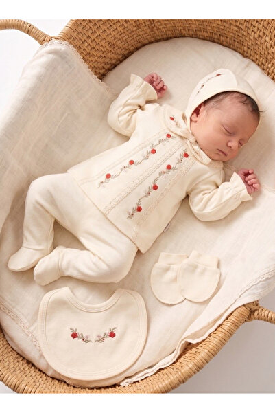 Cherub Baby طقم ملابس أطفال حديثي الولادة مكون من 5 قطع مطرزة يدويًا للفتيات ...