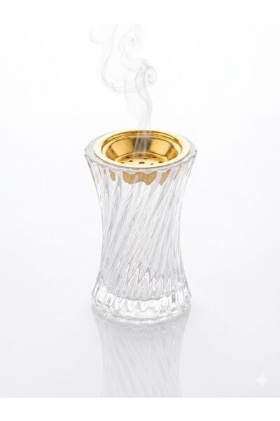 Noor Luxury Transparent Acrylic Incense Burner Modern Wave Design
