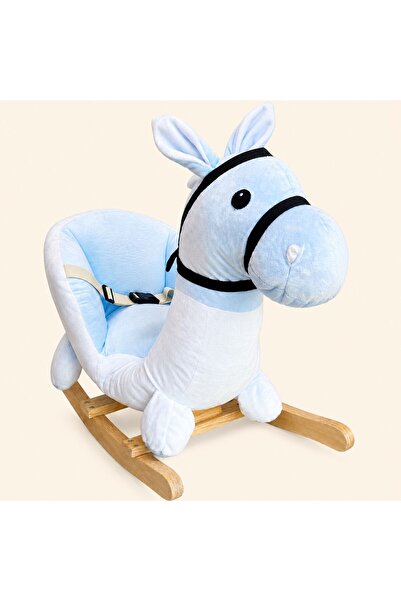 Perababy لعبة حصان قطيفة مع هزاز وركوب وقفز (لعبة توازن صلبة 100%)