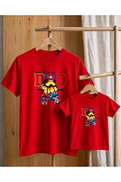 LORVEX Μπλουζάκι Dad-Child Concept Oversize, 100% βαμβακερό, με στάμπα μπροστ...