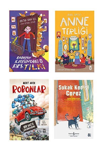 Timaş Çocuk 4-5-6.Sınıf Okuma Seti Anne Terliği Anıl Basılı Robonlar Kaçış Op...