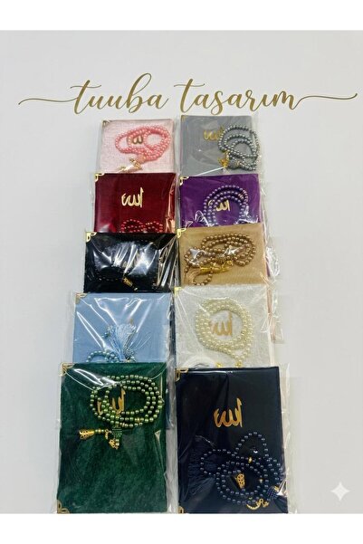 Tuuba tasarım 50 ADET KARIŞIK RENK JELATİN İÇİNDE KADİFE YASİN VE İNCİ TESBİH...