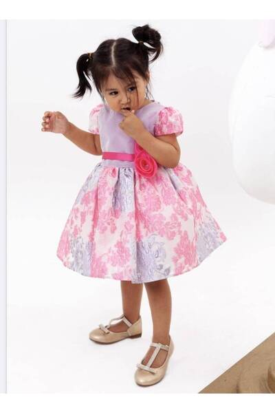 sunshine boutique15 Purple and Pink Fluffy Newborn Dress - 6 Months Length 39...