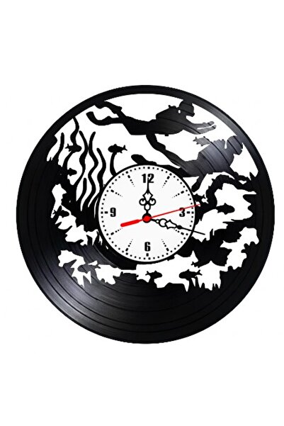 OEM Ceas de perete decorativ, Scufundări și Lumea Subacvatică, Disc de vinil ...