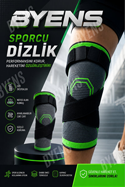 BYENS Dizlik Medikal Sporcu Voleybol Dizliği Ortopedik Diz İçin Spor Ağrısı Koruyucu Fitness Basketbol Ayarlanabilir Dizlikler