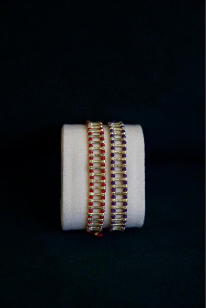 LUNESTA Serra Bronze Plate Bracelet Red