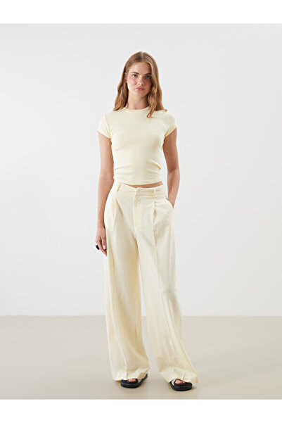LC Waikiki I Linen Blend Women's Pleated Trousers from Freezen Store
