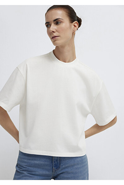 Mavi 1614179-70057 Ecru Basic T-Shirt