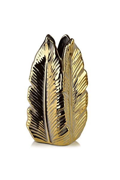 MONDEX Vază Ceramică YARINE GOLD 13x13x31 cm Auriu 1 buc.