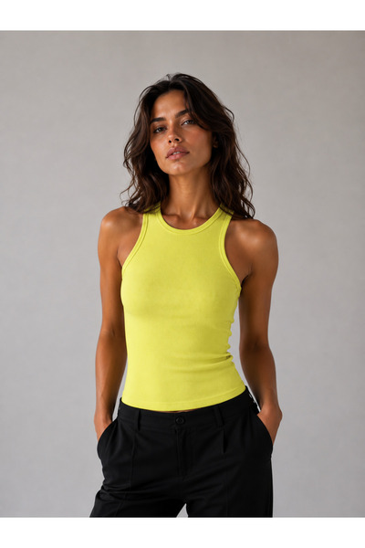 PARSHEY Kadın Slim Fit Halter Yaka Kolsuz Basic Atlet Body
