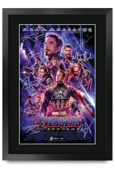 HWC Trading Avengers Endgame 16 x 12 inch Gifts Printed Poster Signed Autogra...