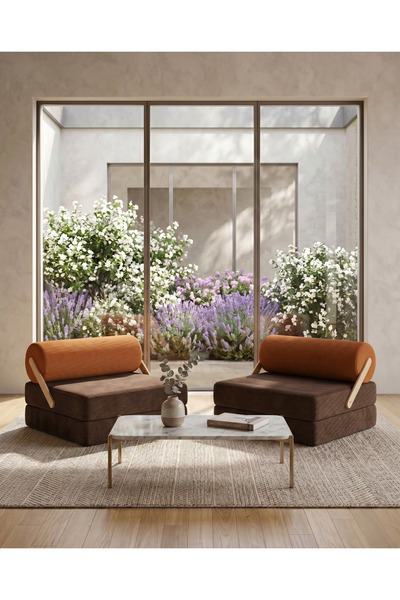 DECHOME 90x90 cm Modüler Sünger Koltuk | Yatak Olabilen, Hareketli Silindir S...