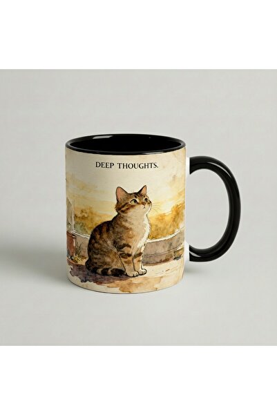 Petgifts Cana Cadou Personalizat Amuzanta Cu Mesaj Deep Thoughts - Ceramica 3...
