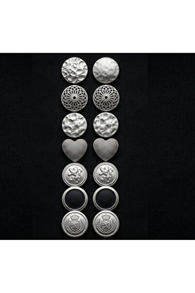 NESGO MODA AKSESUARLARI VE TEKSTİL DIŞ TİCARET Silver combination button set 2