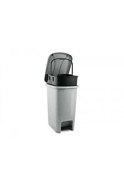 Üçsan Plastik Silim Pedallı Gri Çöp Kovası 12.5 L 32x23x40 cm