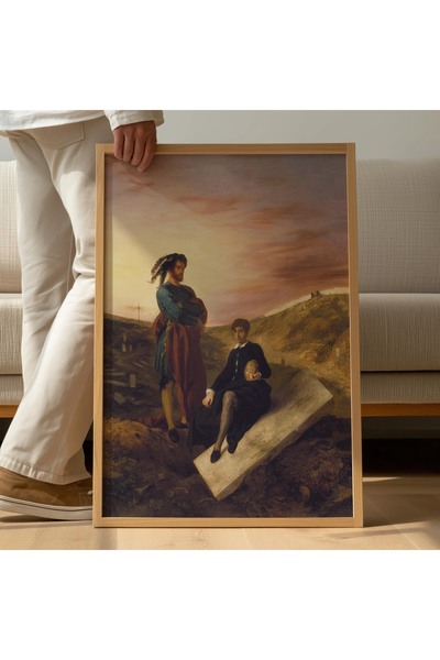 Pegziz Eugène Delacroix Hamlet and Horatio at the Cemetery Painting |   Frame...