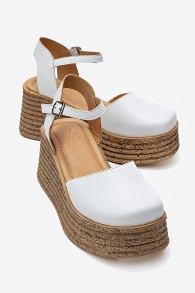 Zeynep Sıradağlı Connell Women's Genuine Leather Sandals White