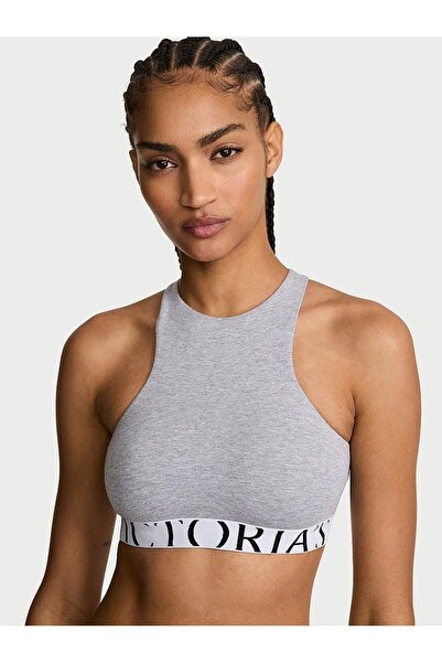 Victoria's Secret Pamuklu Logo Detaylı Desteksiz Halter Yaka Bralet