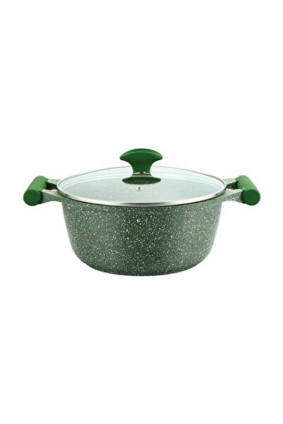 Prestige Granite Non-Stick Aluminium Sauce Pan With Lid Green/Clear