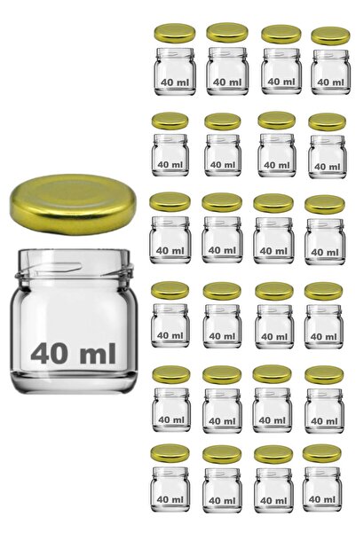 Qualitev 25 Pieces 40 Cc Mini Small Glass Jars for Samples, Food, Wedding and...