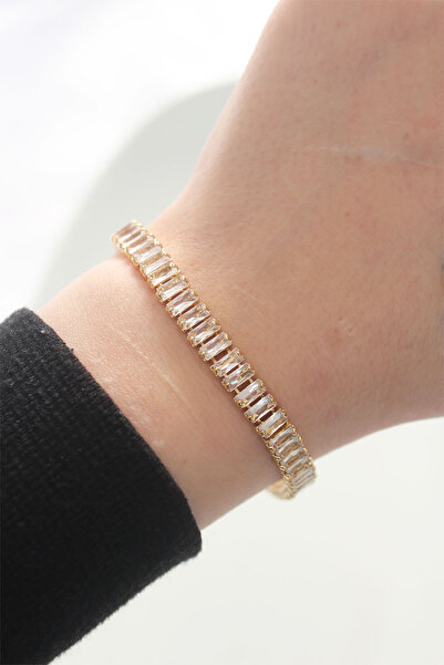 OGHAMAY Gold Color Waterway Bracelet with Brass Zirconia