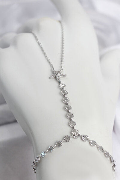 OGHAMAY Silver Color Brass Zircon Stone Sea Star Model Şahmeran