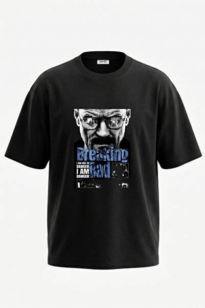 Anetos Breaking Bad_2 dizajn, pamučna crna oversize majica sa štampanjem na l...
