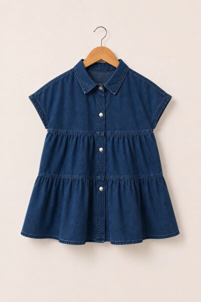 My Kids Wear فستان ميا دينيم بأزرار للفتيات 12843