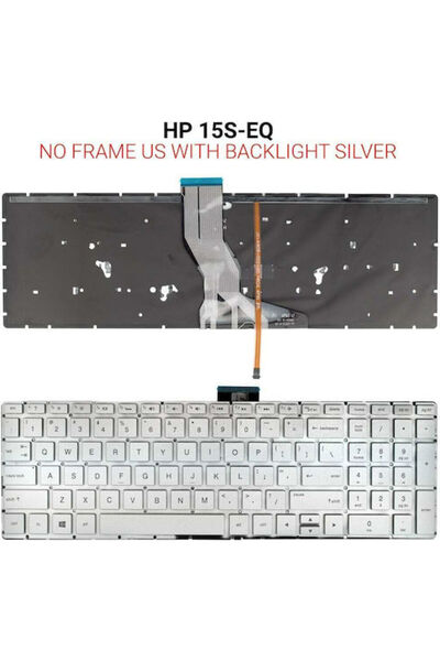HP Πληκτρολόγιο φορητού υπολογιστή για 15S-EQ Χωρίς πλαίσιο και με οπίσθιο φω...