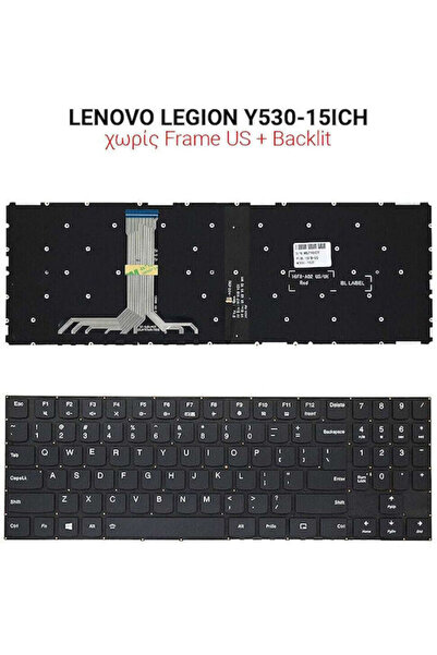LENOVO Πληκτρολόγιο φορητού υπολογιστή για LEGION Y530-15ICH με οπίσθιο φωτισ...