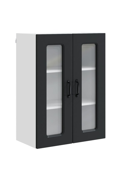 vidaxl Dulap de bucătărie Kalmar Negru 60 x 31 x 80 cm Lemn compozit