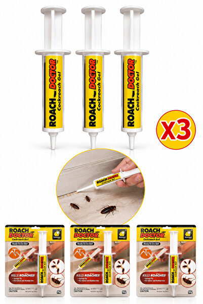 OEM HomeRoy – Seringă Insecticid Gel Anti-Gândaci, Set 3 x 30g