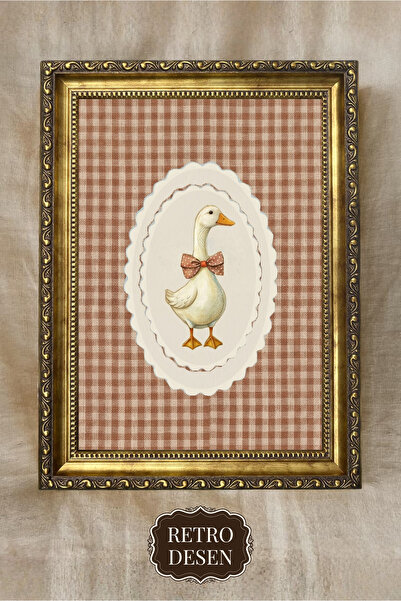 Retro Çerçeveli Çocuk Odası Tablosu, Vintage Bebek Odası Tablosu, Çocuk Odası...