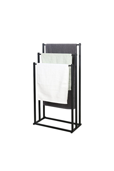 FLYPRO 3-Tier Metal Towel Rail, Freestanding Towel Holder, Floor Standing Des...