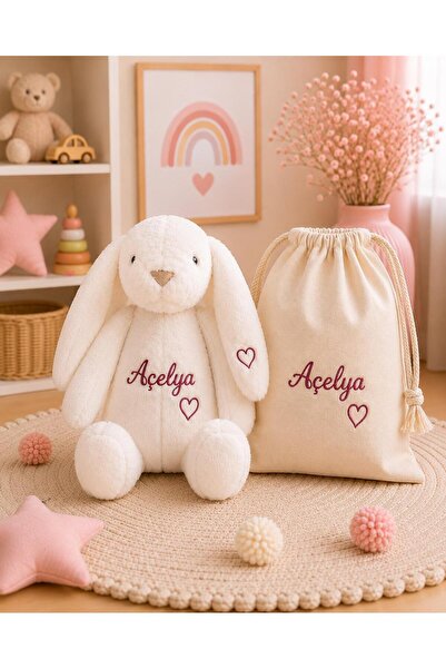 littleblissatelier İsimli Uyku Arkadaşı Tavşan Ekru