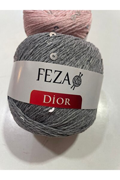 Feza Pullu Örgü ipi 105 gri cotton pamuk İnce Pullu ip 100gr 310 metre grı
