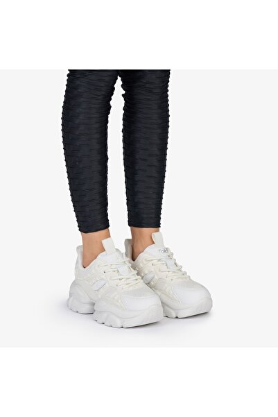 LanaFashion SNEAKERS din PIELE ECOLOGICA SI TEXTIL CRL1038 CULOARE: ALB