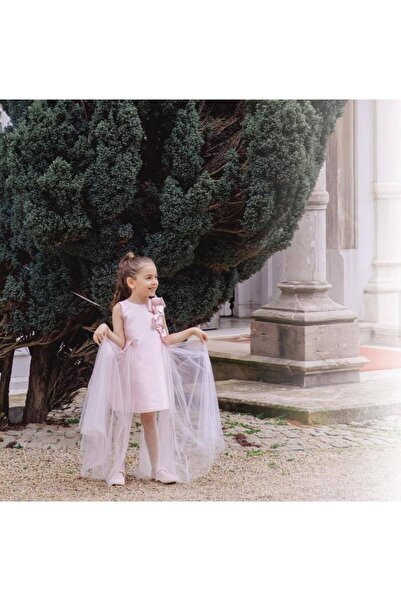sunshine boutique15 فستان مناسبات باطراف تل - 4/3 سنوات طول الفستان من دون التل 54 سم