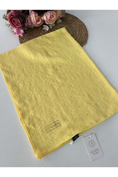 SCARFE SCARF Lemon yellow voile scarf vh0416