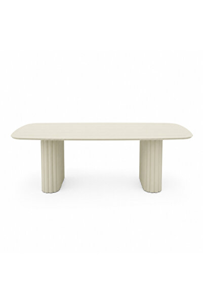 Vivarel Alüminyum Dış Mekan Yemek Masası 240 x 110 cm Bej